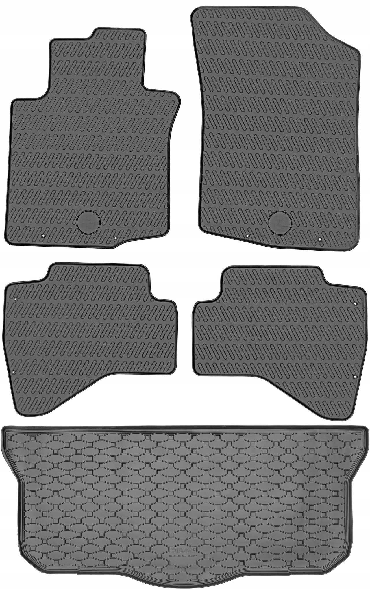 Peugeot 108 Hatchback 2014-2022 Sada Koberce batožinový priestor