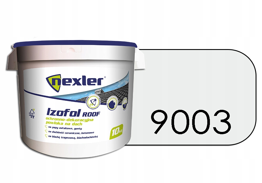 Nexler Izofol Roof Ochronno-dekoracyjna powłoka na dach Biały 9003 10kg