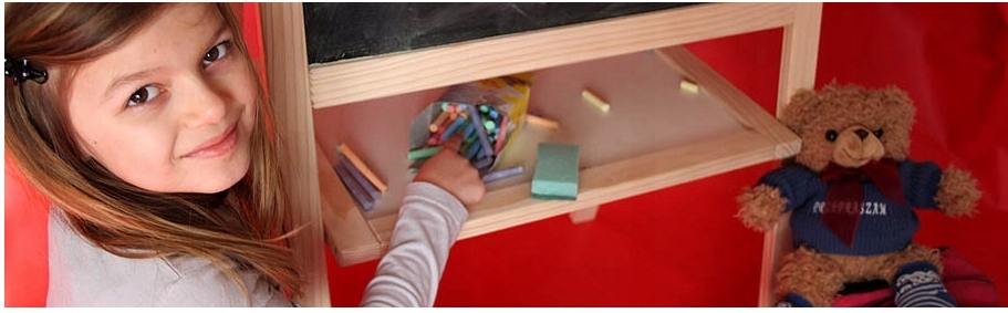 TABLICA KREDOWA MAGNETYCZNA DWUSTRONNA ZESTAW Materiał drewno