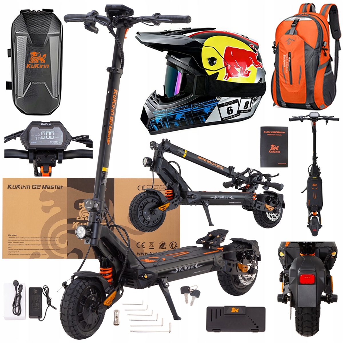 Kukirin G2 Master elektrické vozidlo 2000W 52V 20.8AH 70KM 60KM/H +Dárek
