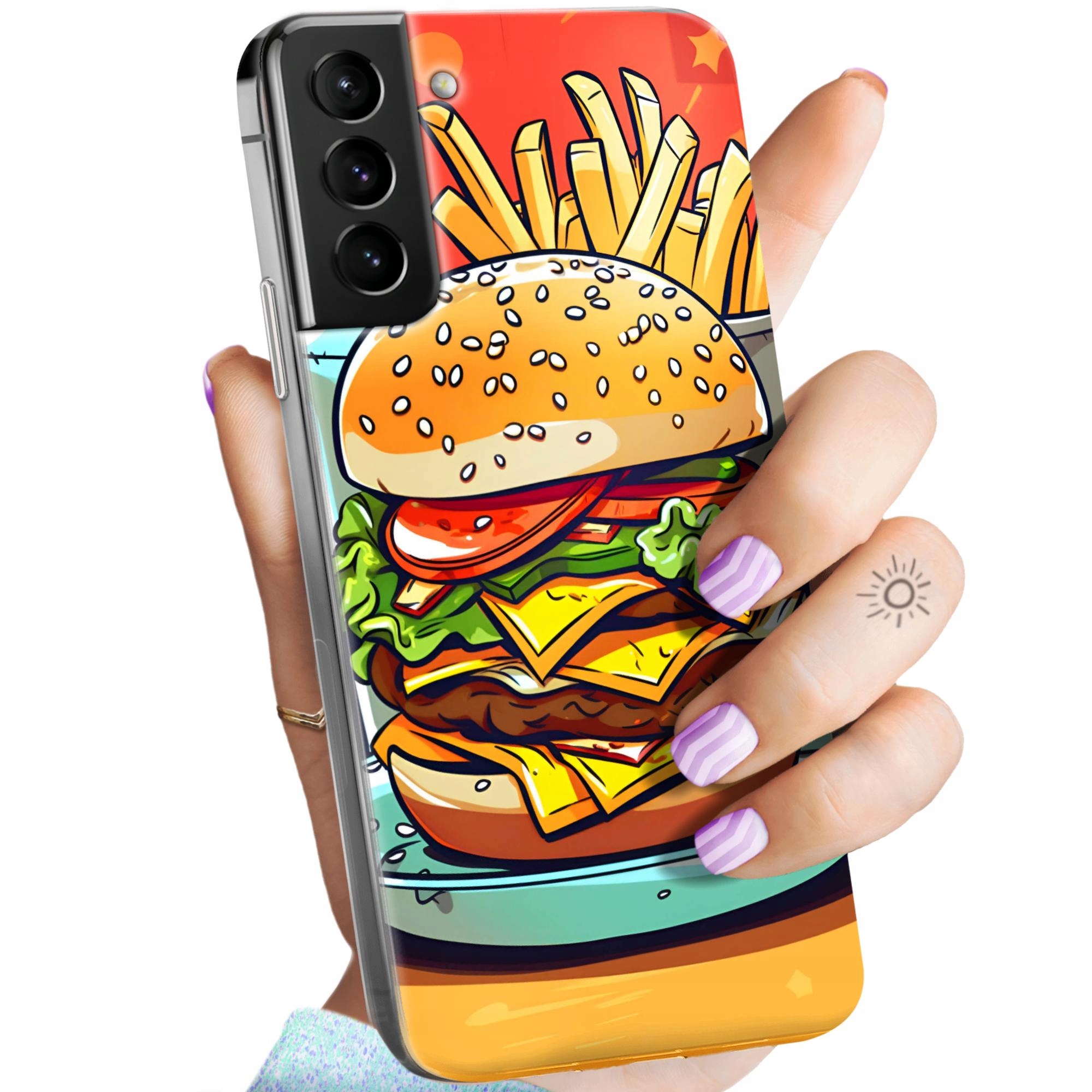 Etui Do Samsung Galaxy S21 Ultra 5G Hamburger Burgery Fast-food Case