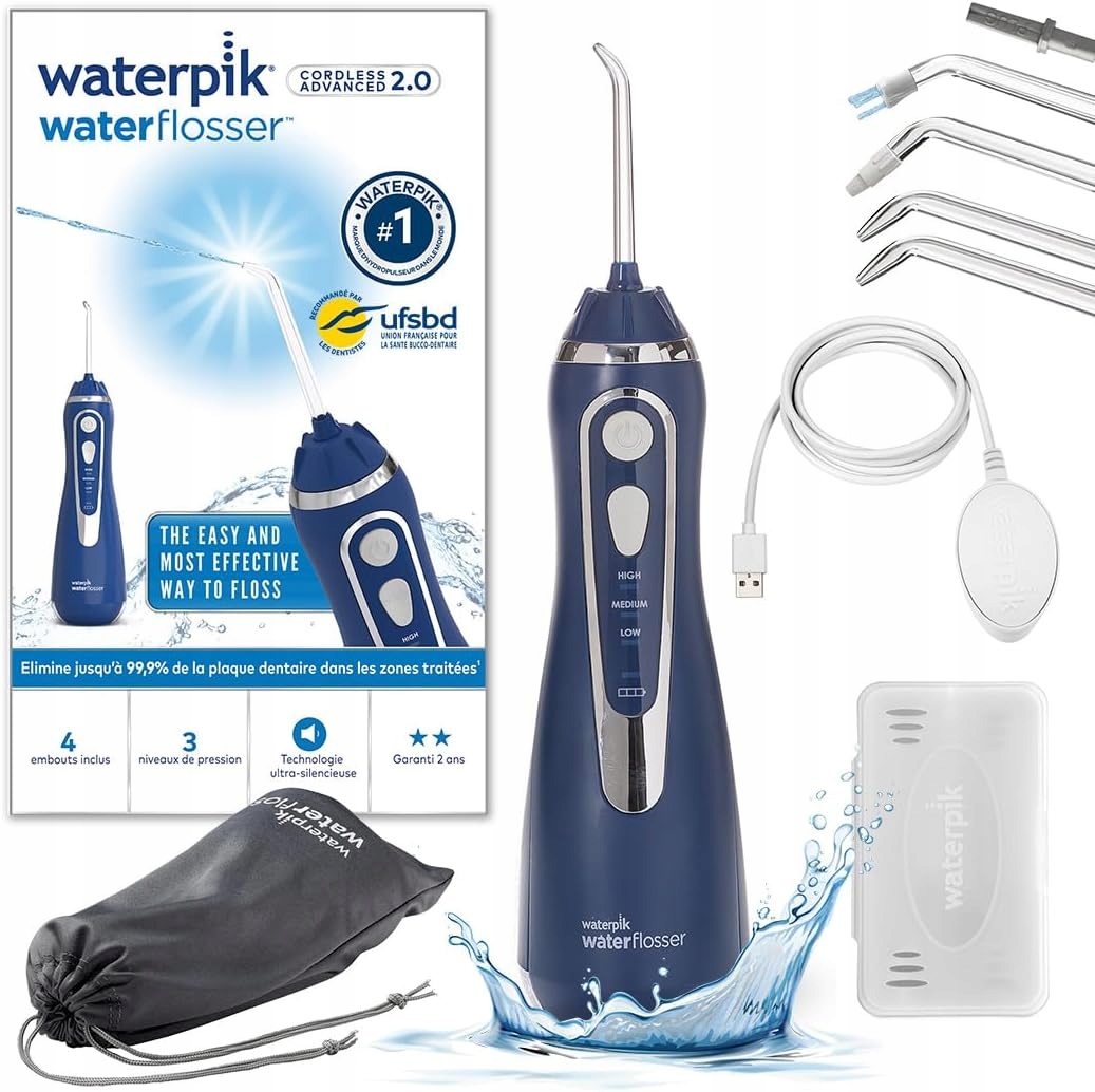 Waterpik Cordless Advanced WP-583 bezprzewodowy irygator do oczyszczania