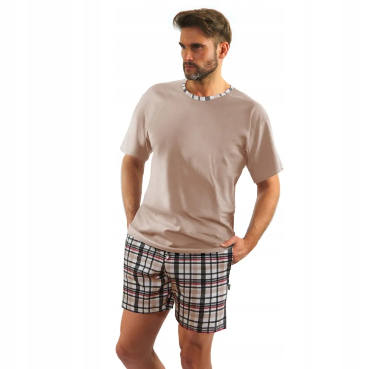 2187/27 Pánské pyžamo s krátkým rukávem, krátké kalhoty Sesto Senso