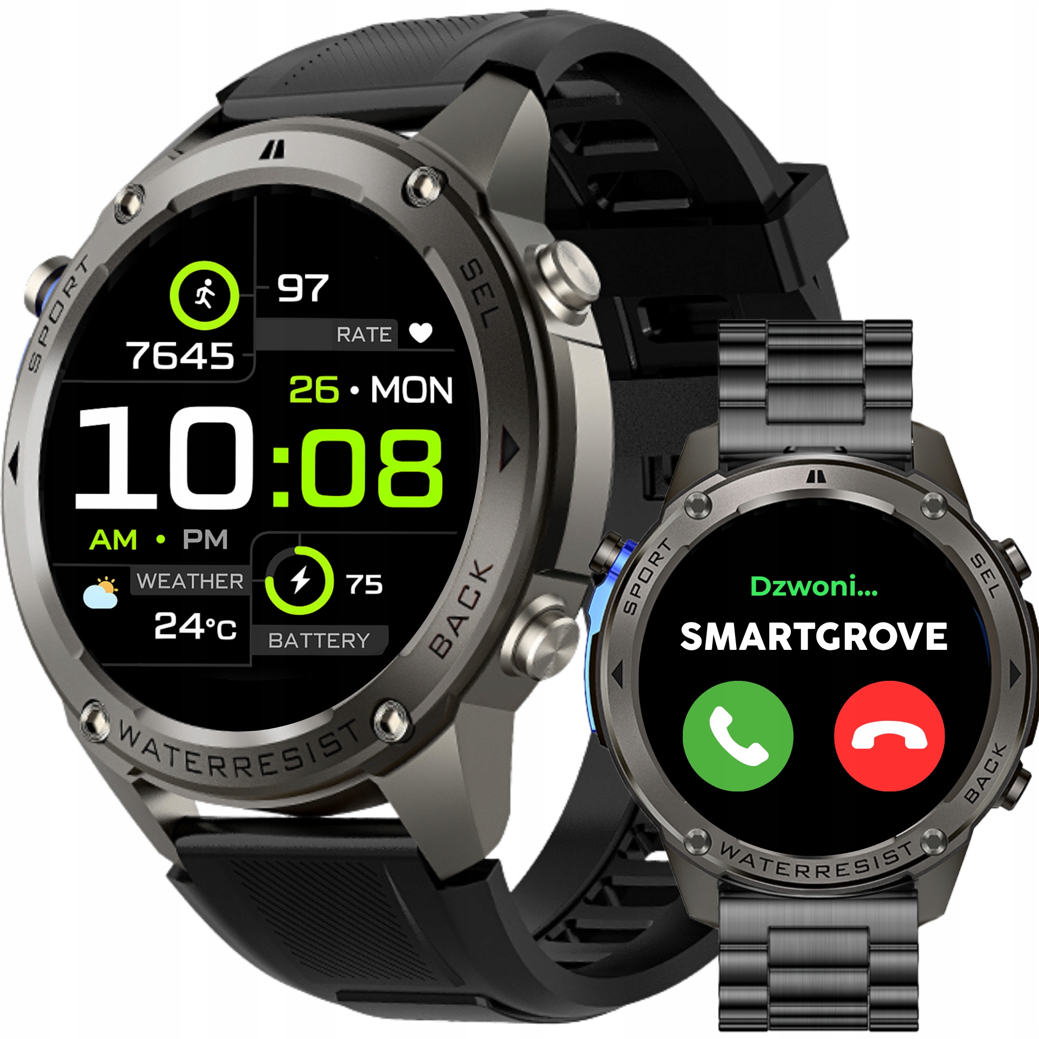 Smart Hodinky Pánske Hodinky Menu Pl Gps Vodeodolné Športové Hovory Amoled