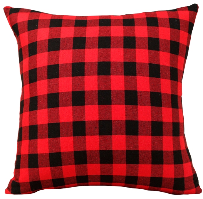 POSZEWKA na PODUSZKĘ ŚWIĄTECZNA OZDOBNA 45x45 KRATKA K4