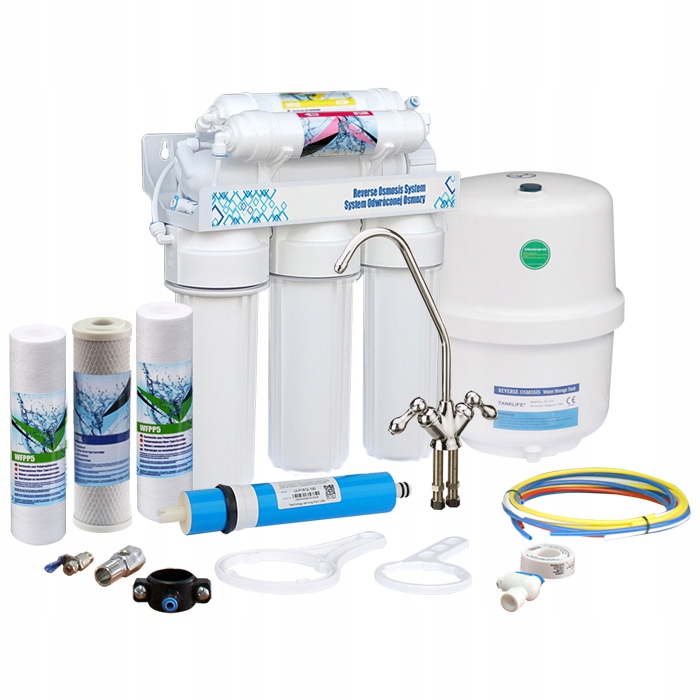 RO6, Odwrócona Osmoza, Vontron 75 Gpd, węgiel, minerał, Podwójna Wylewka