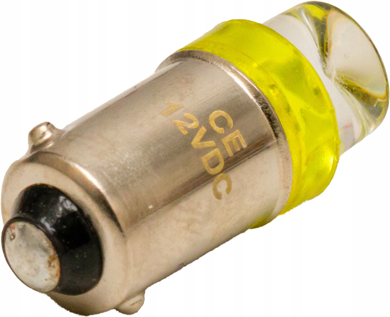 Żarówka BA9S T4W Żółta 12V Dioda Flux Led
