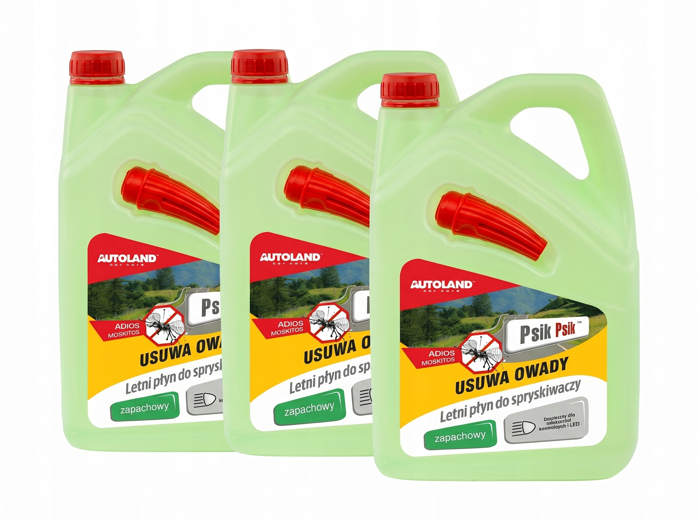 Autoland Psik Psik Letni Płyn do Spryskiwaczy 4L Zapachowy 3szt