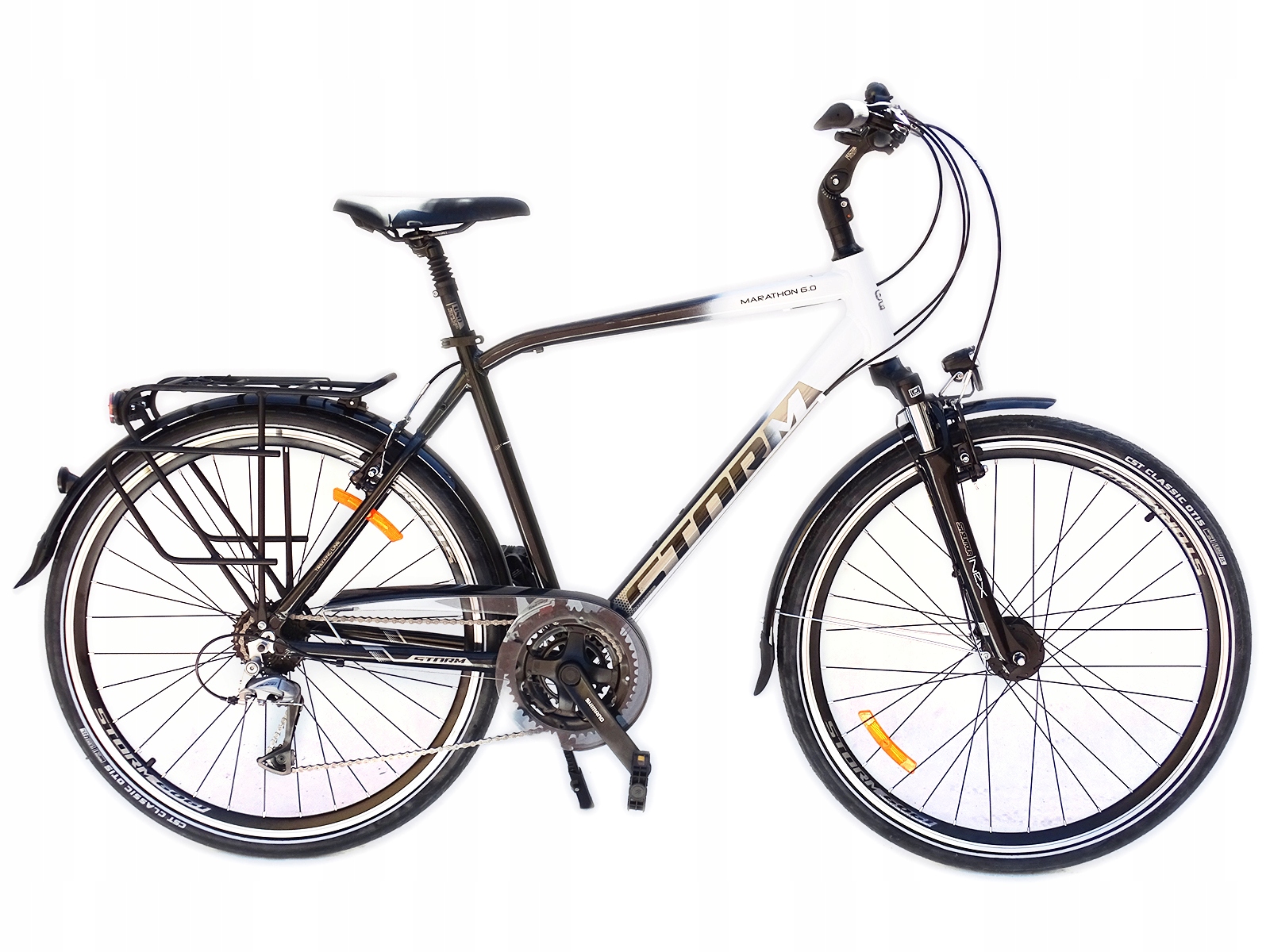 Rower Storm Marathon 6.0 Męski Rama 21' Trekingowy Czarno-biały