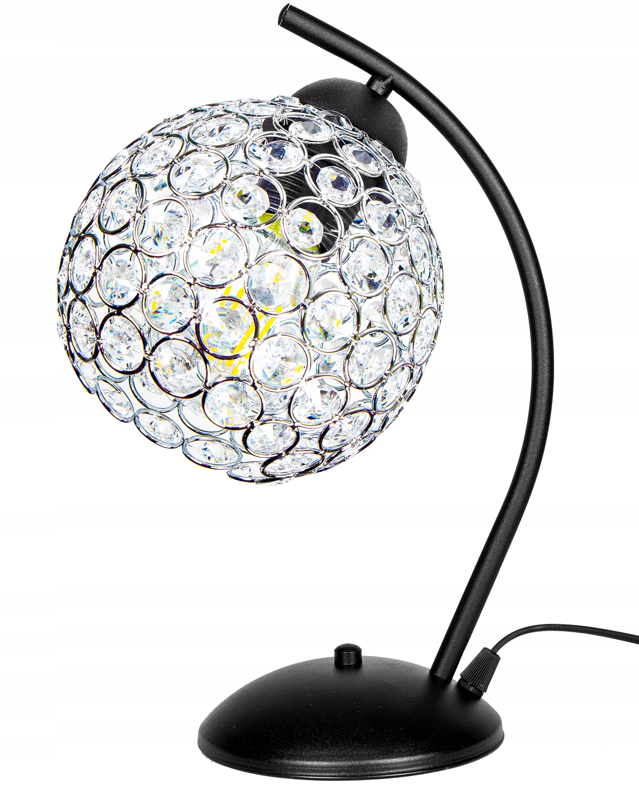 NOWOCZESNA LAMPKA BIURKOWA STOŁOWA NOCNA CHROM LED