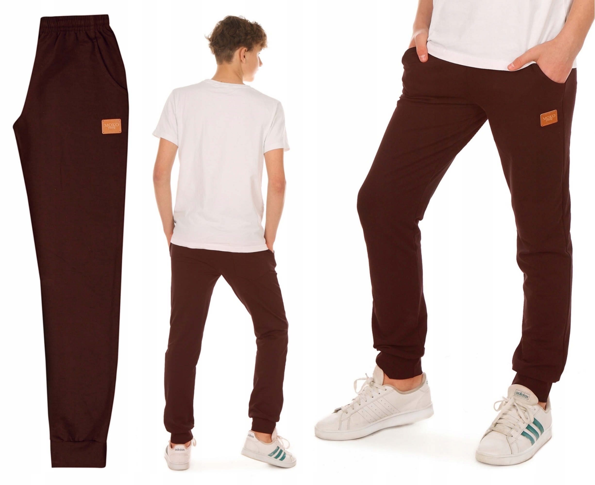 Spodnie dresowe SUPER JAKOŚĆ dres r.164 brązowe Produkt PL