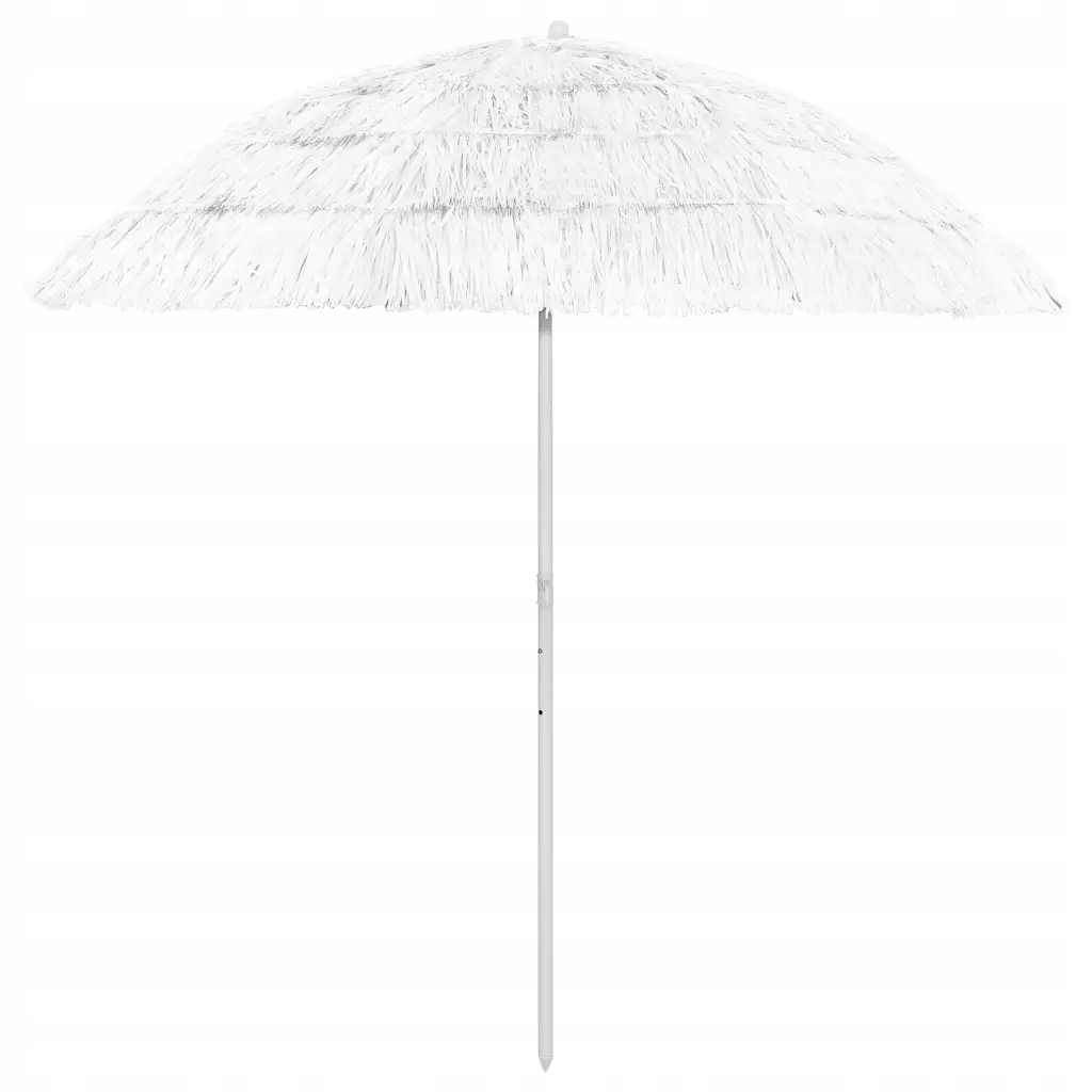 Plážový slunečník Hawaii bílý 240 cm Bílá 314701