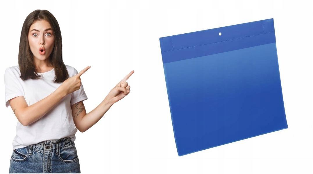 Kieszenie neodymowe Durable A4 Poziom [10] nieb.