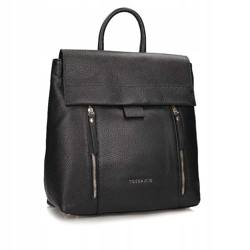 Batoh Toscanio F267 černý kožený italský