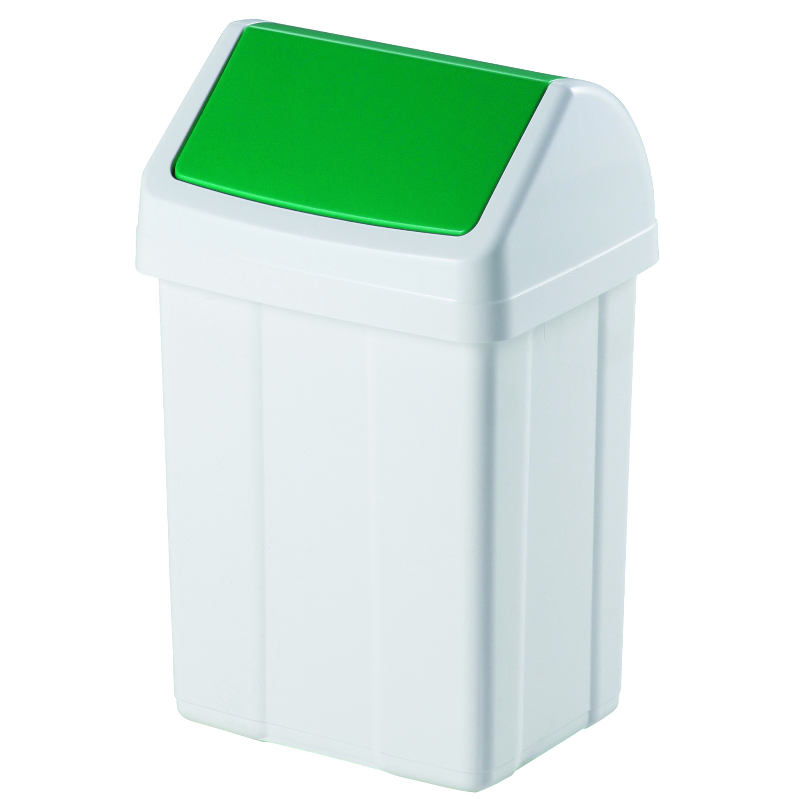 Koš Na Odpadky Na Třídění Samolepky Sklo Zelený 25 L