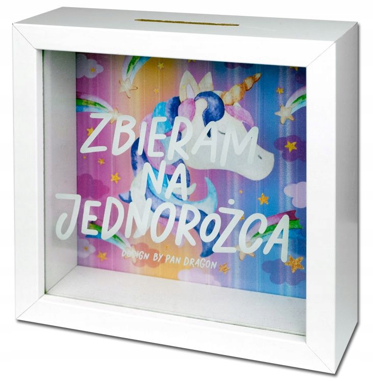 

Skarbonka zbieram na Jednorożca urodziny