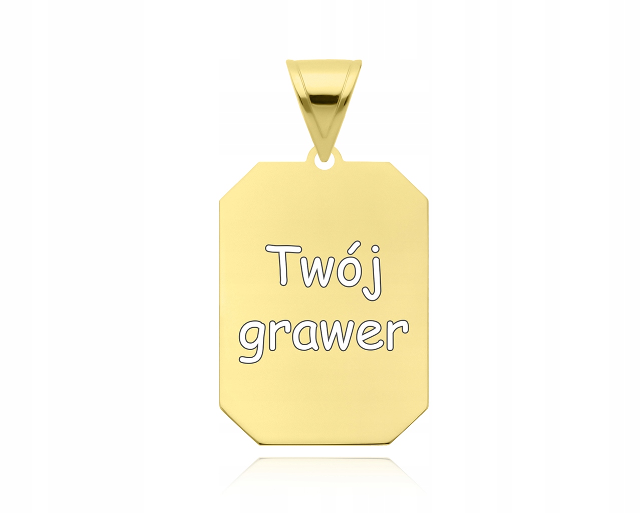 Zlatý pánský přívěsek 585 plech Gravírování přívěsek vojenská známka velký