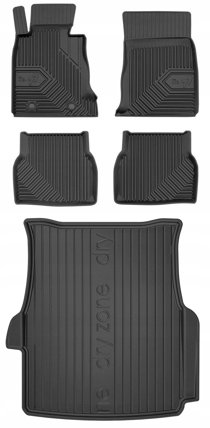 Set 77 Gumové koberce a rohože Bmw řady 5 E39 1997-2003