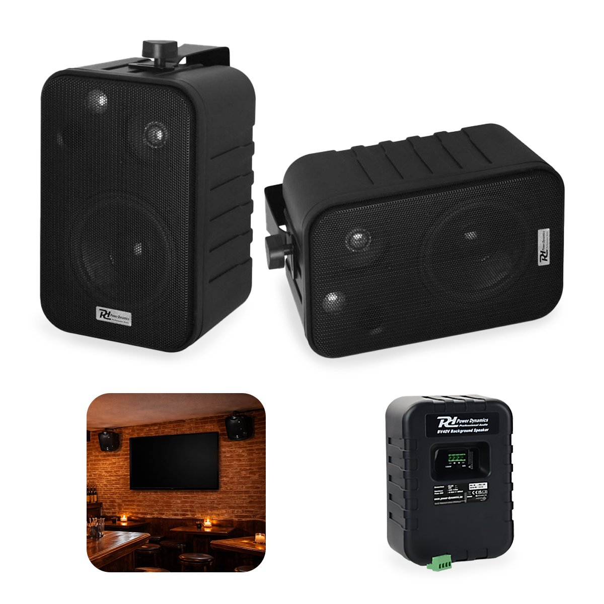 Kolumny naścienne Instalacyjne 2SZT 10W 100V 8 Ohm 4'' Pd