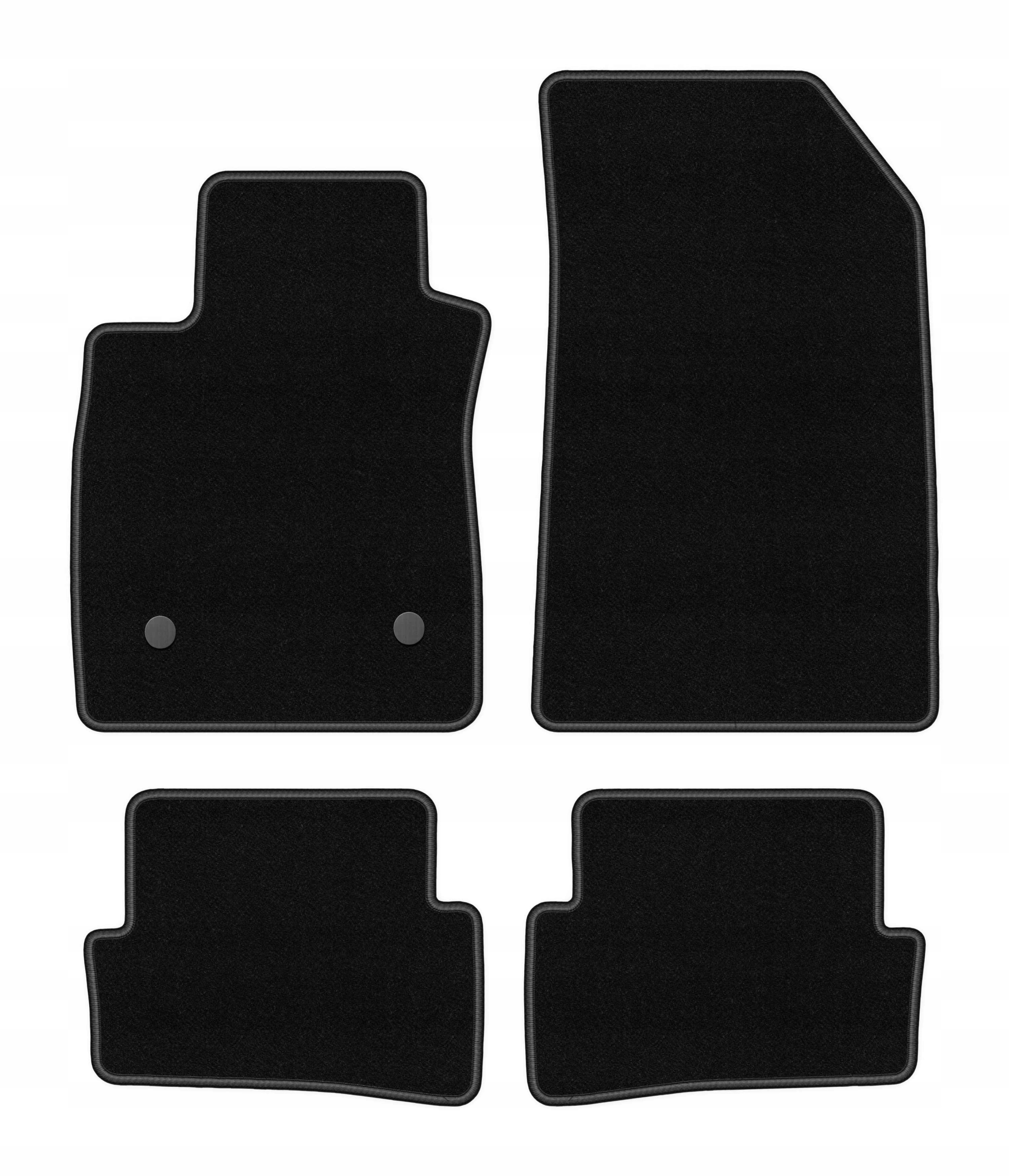 Dywaniki welurowe do Renault Clio IV 2013- komplet Basic czarne 4 szt.