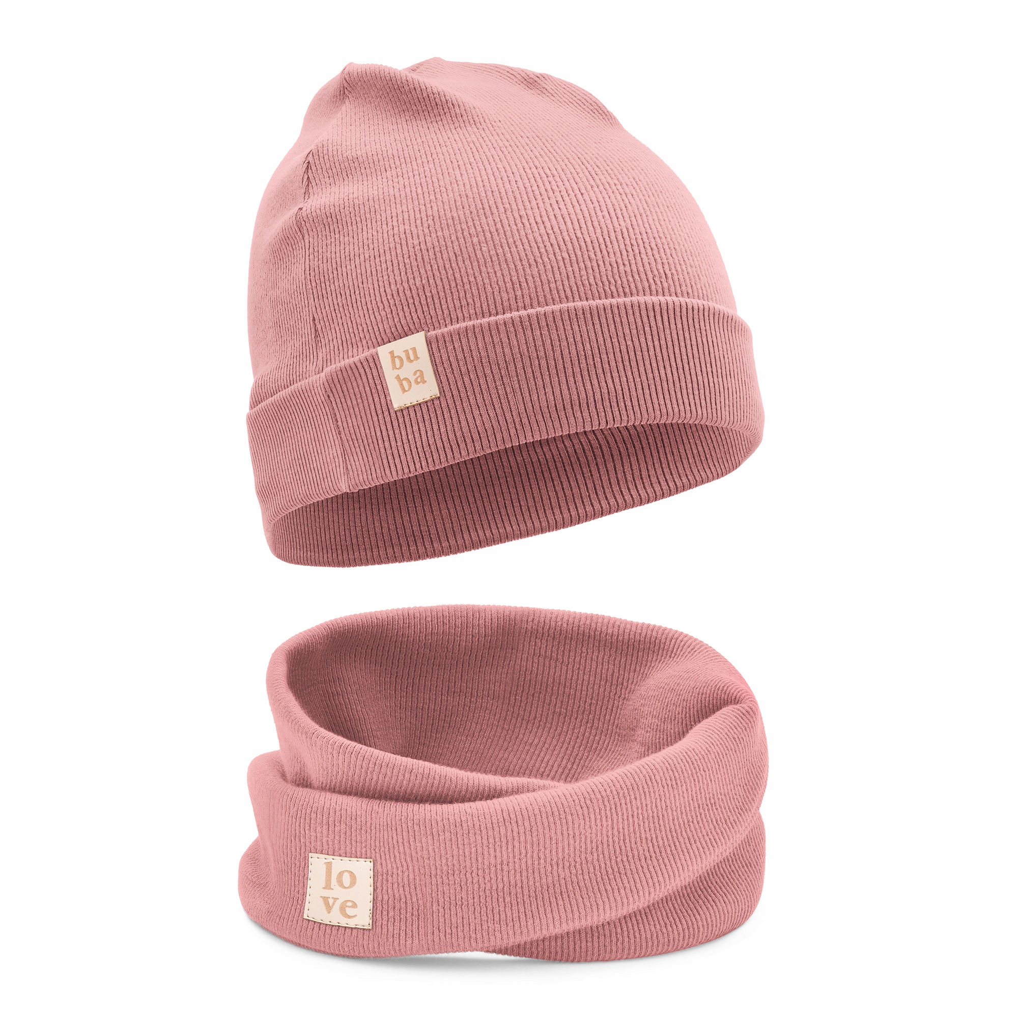 

Czapka wiosenno-jesienna z kominem - peonia