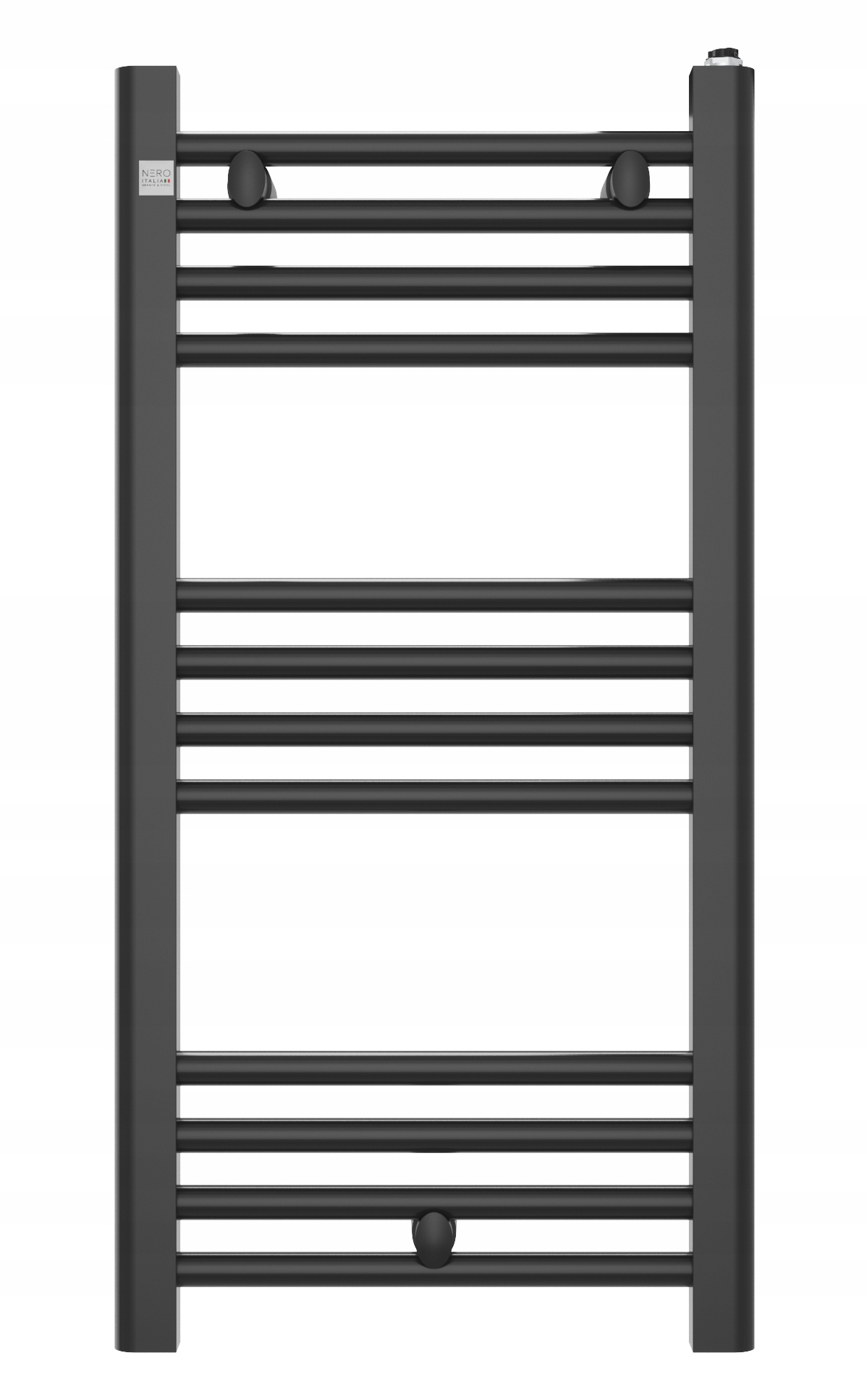 Koupelnový Radiátorový Radiátor 40/80 cm Černý Žebříkový Moderní Puerto