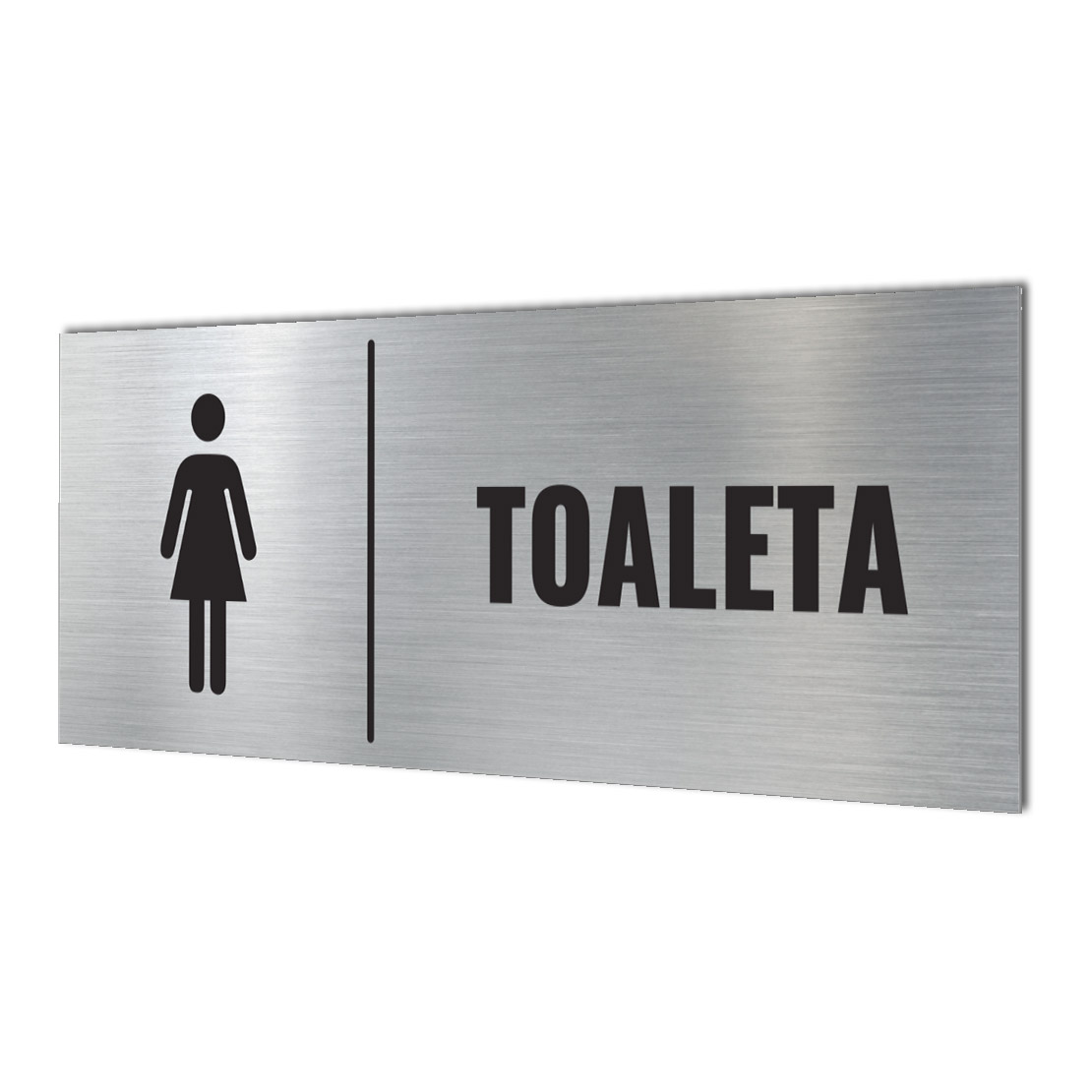 TABLICZKA TOALETA TABLICZKA WC ALUMINIOWA TABLICZKA TOALETA DAMSKA Marka Media Design