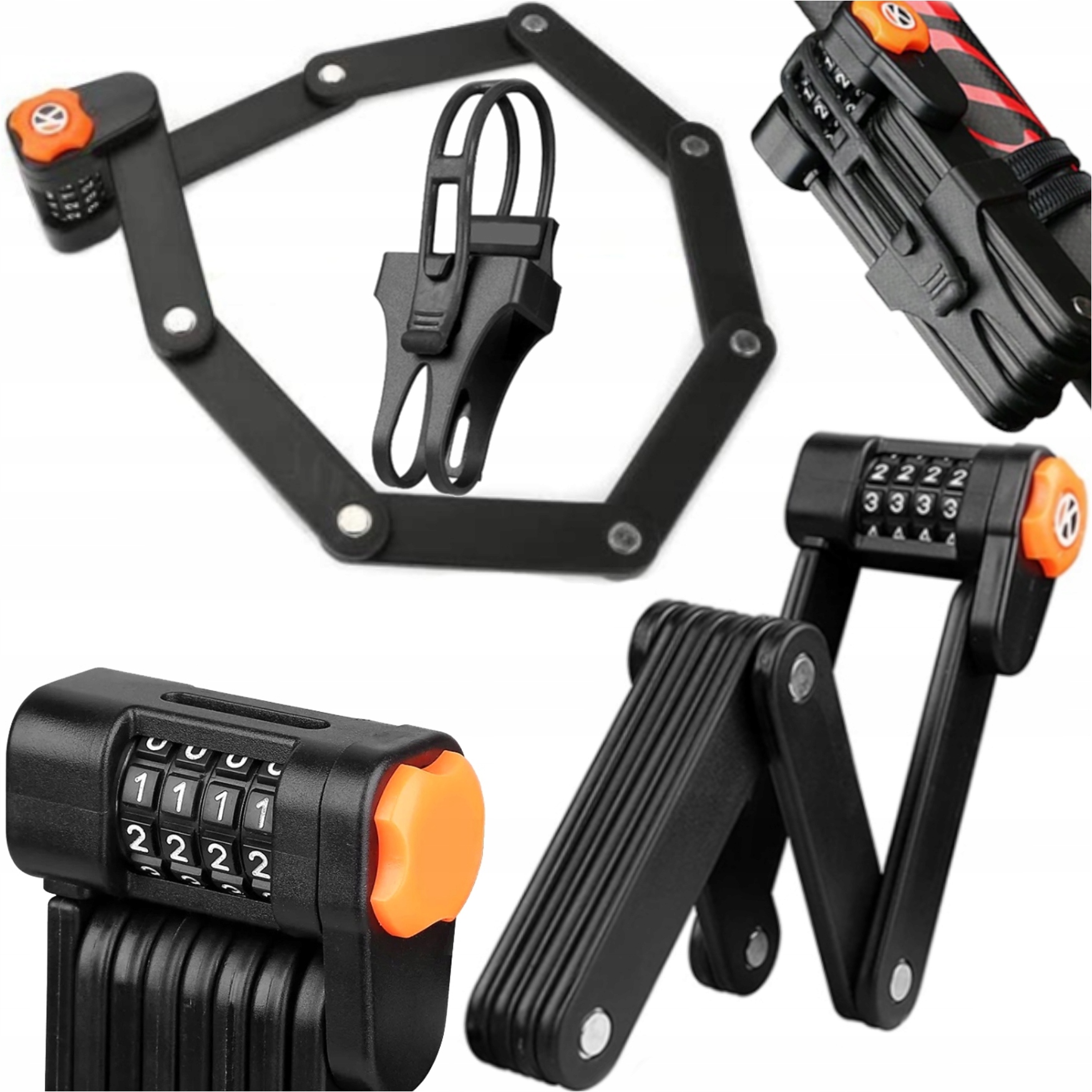 Skládací Zámek Na Kolo Na Kód S Úchytem, Zámek Na Skútr, Motorku A Kolo