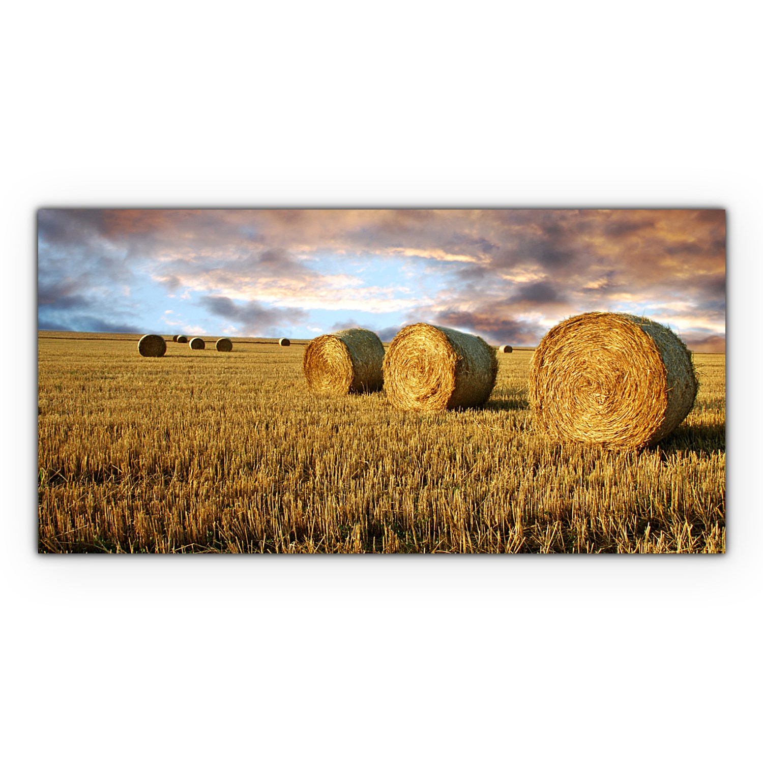 

Obraz płótno canvas 120x60 Stogi Siana Farma Wieś