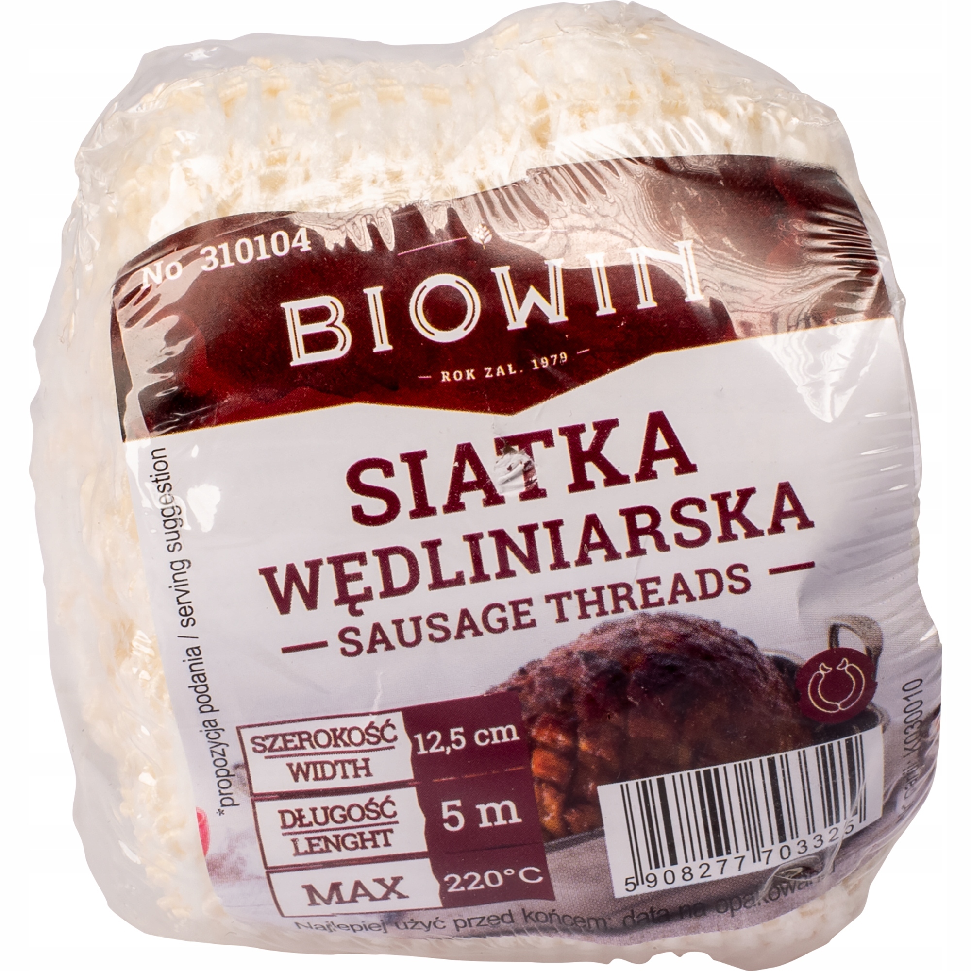 

Siatka Do Wędzenia Szynki Mięsa Wędlin 12,5cm 5m