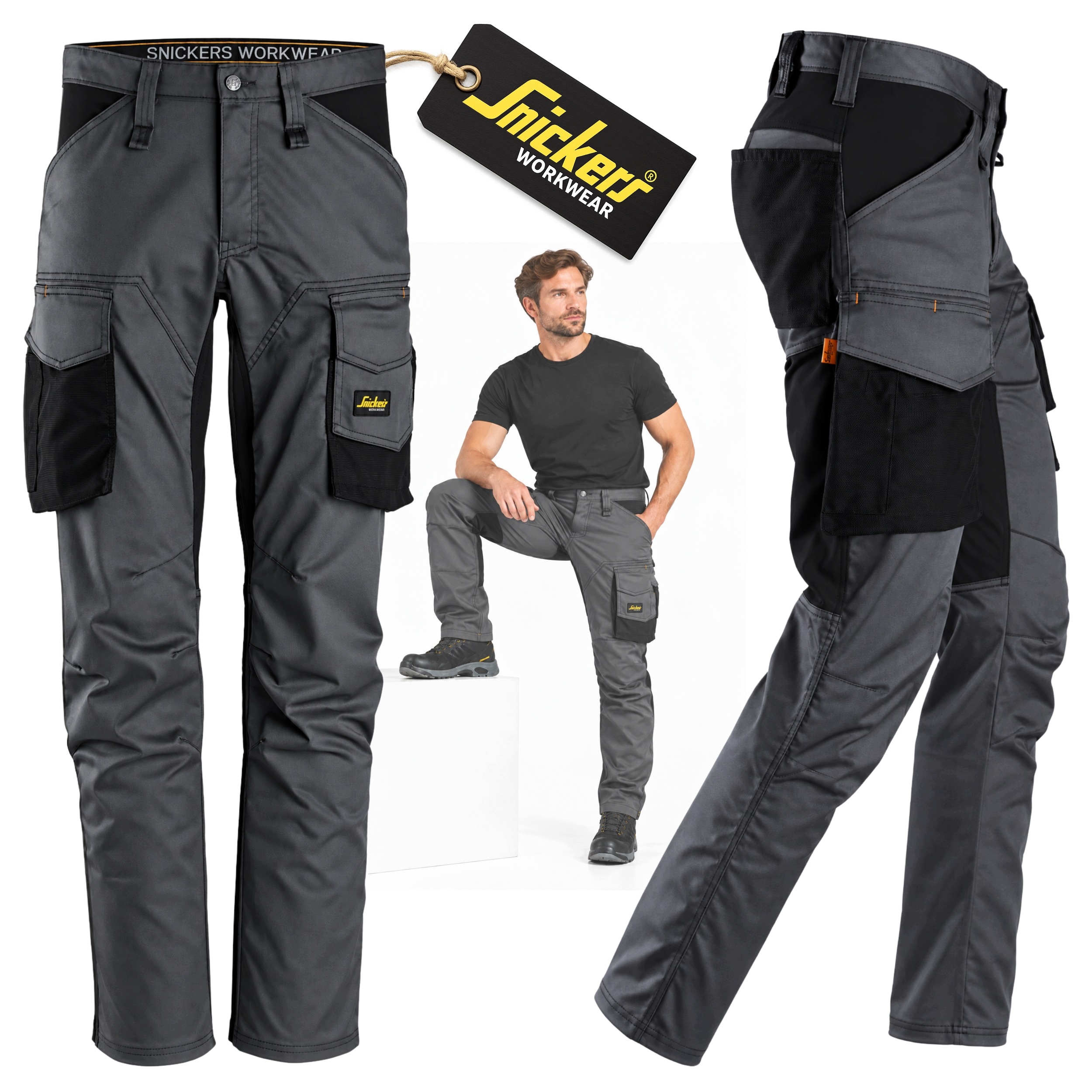 Pánské pracovní kalhoty Snickers Stretch Elastické Premium Silné Cordura