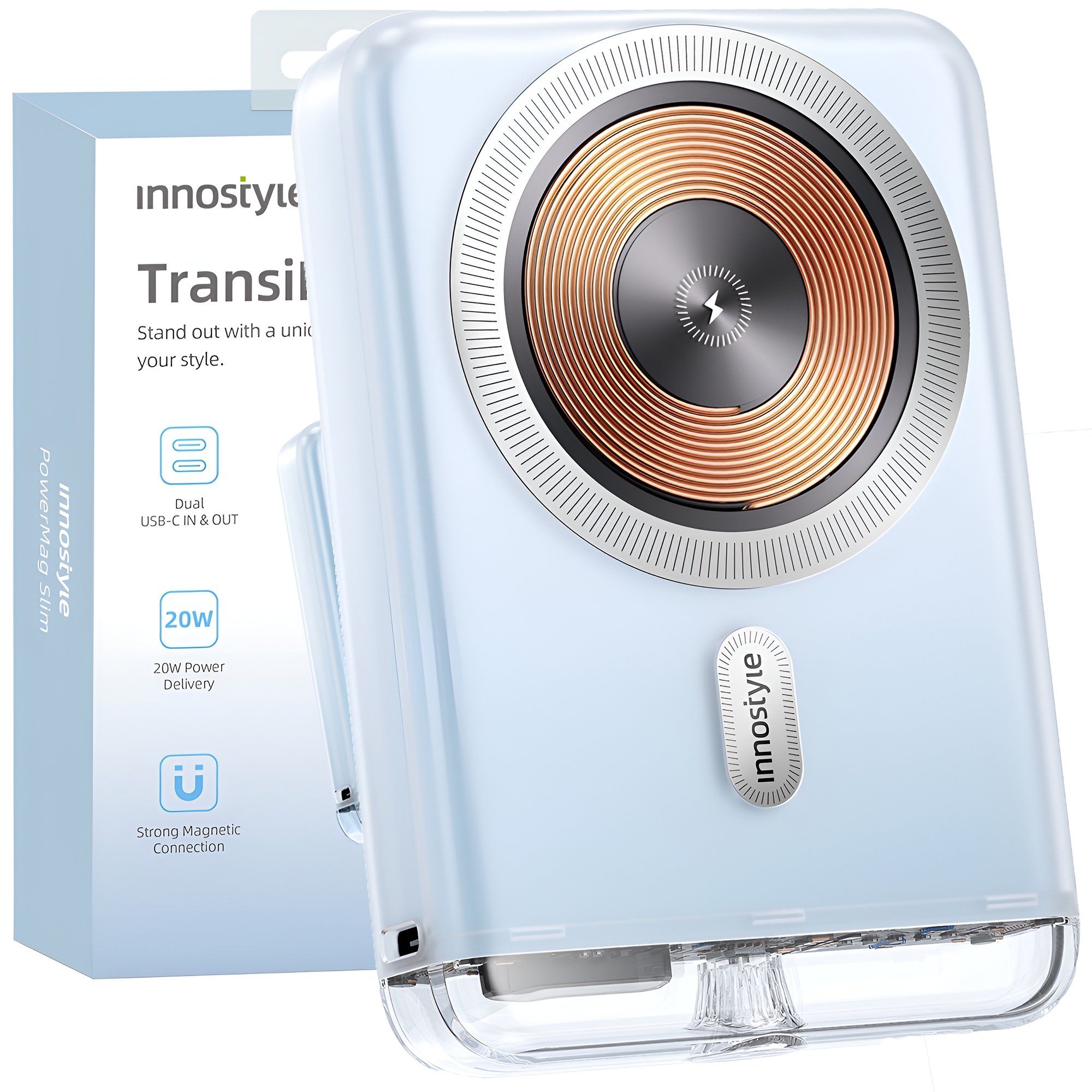 Innostyle Rychlá Indukční Powerbanka Transimag Mini Pro Magsafe 10000 Mah