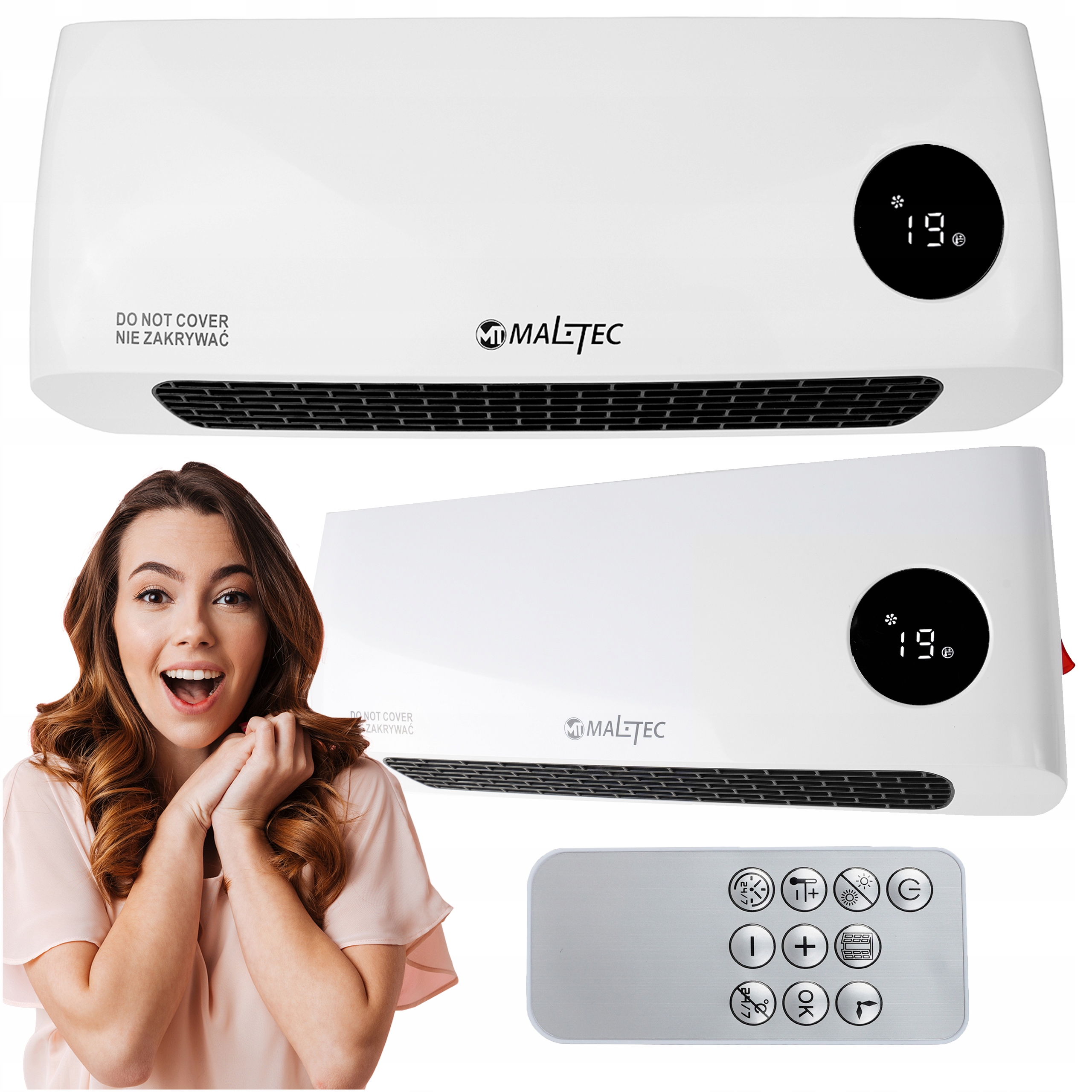 Elektrický Ohřívač Vzduchová Clona Výkonný, Energeticky Úsporný 2000W Dálkový Ovladač