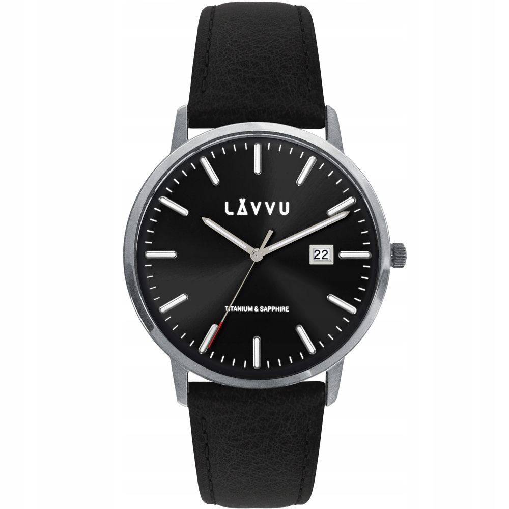 Lavvu Černé pánské hodinky se safírovým sklíčkem