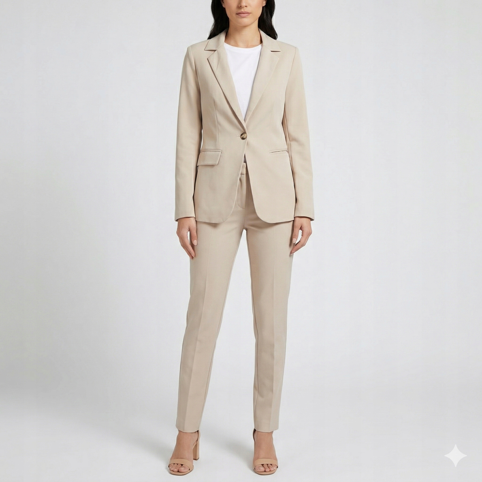 Guess Béžová Sako Dámská Jednořadá S Dlouhým Rukávem S G_a