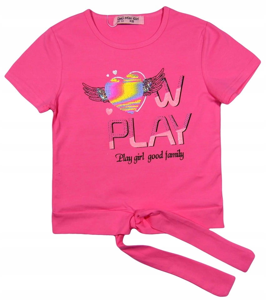 

Bluzka wiązanie cekiny NY-36 Play Girl 12Y fuksja