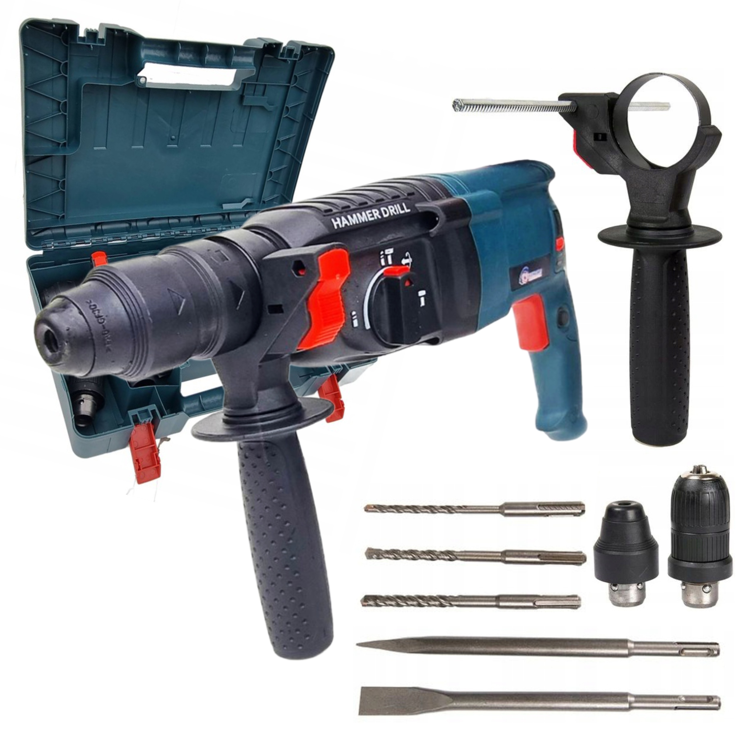 MŁOTOWIERTARKA MŁOT UDAROWY WIERTARKA SDS+ MOCNA 3050W WALIZKA + GŁÓWKA