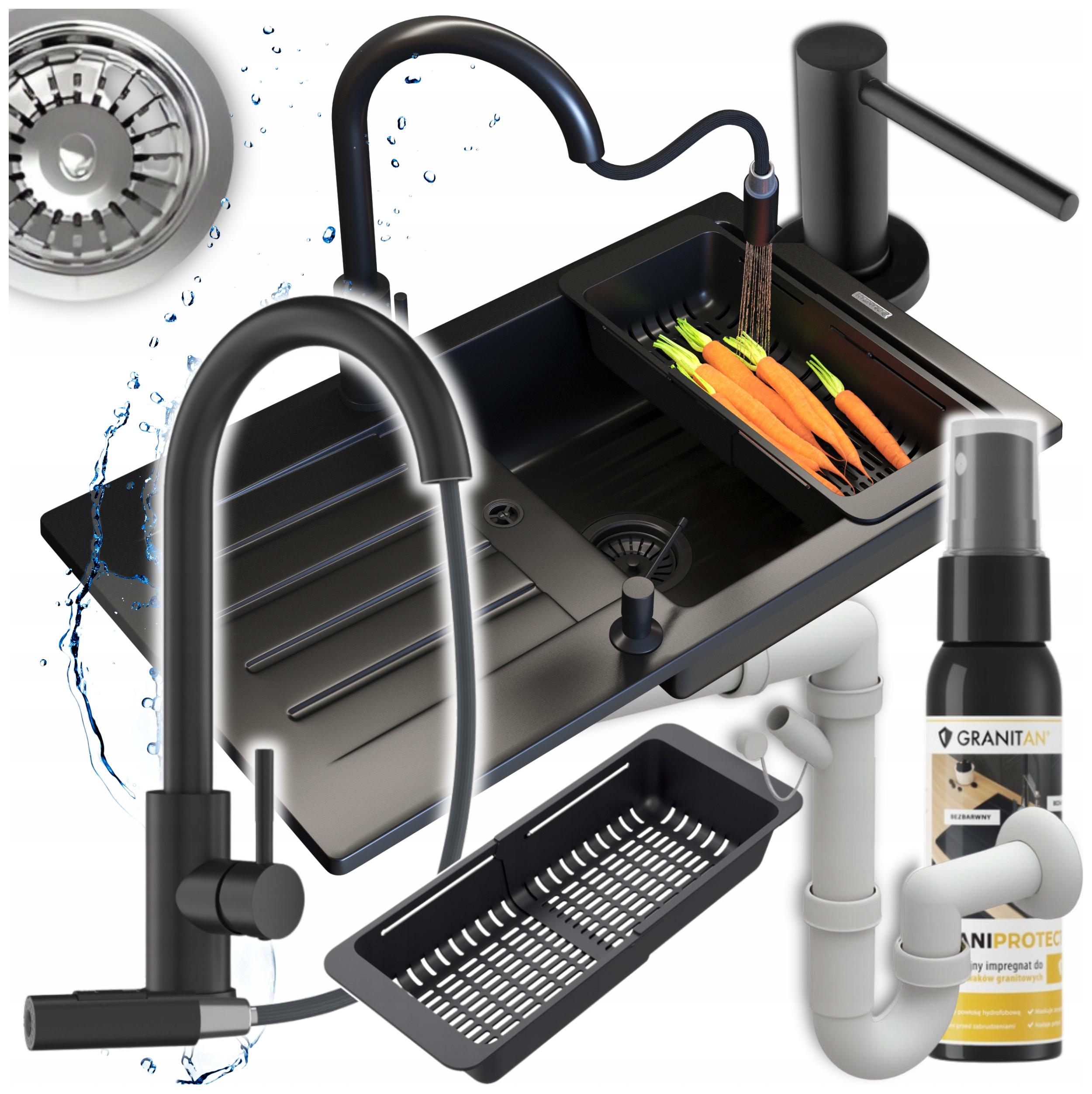 Kuchynský drez Jednokomorový s odkvapkávačom Granit Trix Darček