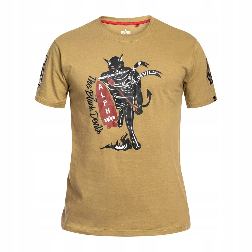 Tričko bavlněné tričko Alpha Industries Black Devils Light XXL