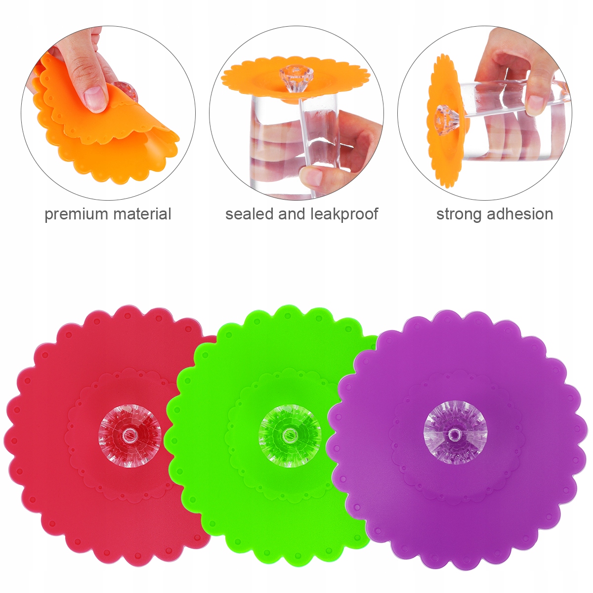 SILIKONOWE POKRYWKI NA FILIŻANKI GORĄCYCH NAPOJÓW SZKLANKA DO KAWY 2 SZT Marka bez marki