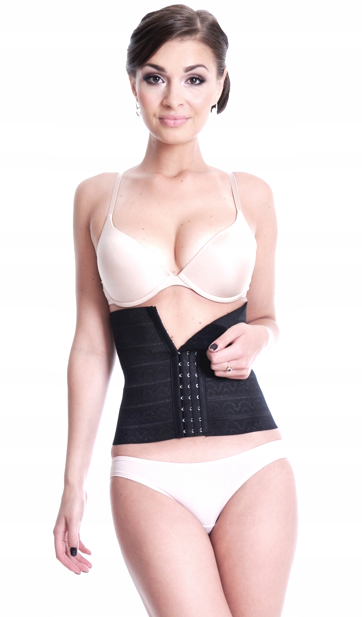 Orirose Pas mocno WYSZCZUPLAJĄCY modelujący BRZUCH talię z regulacją SIZE + Zapięcie haftka