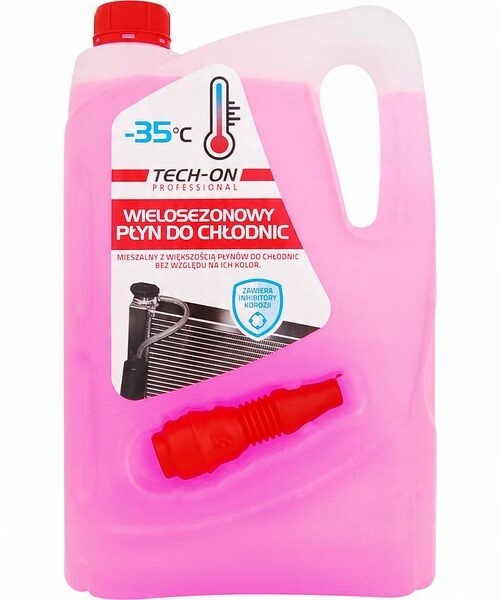 

Tech On Płyn Do Chłodnicy Różowy lejek -35°C 4 l
