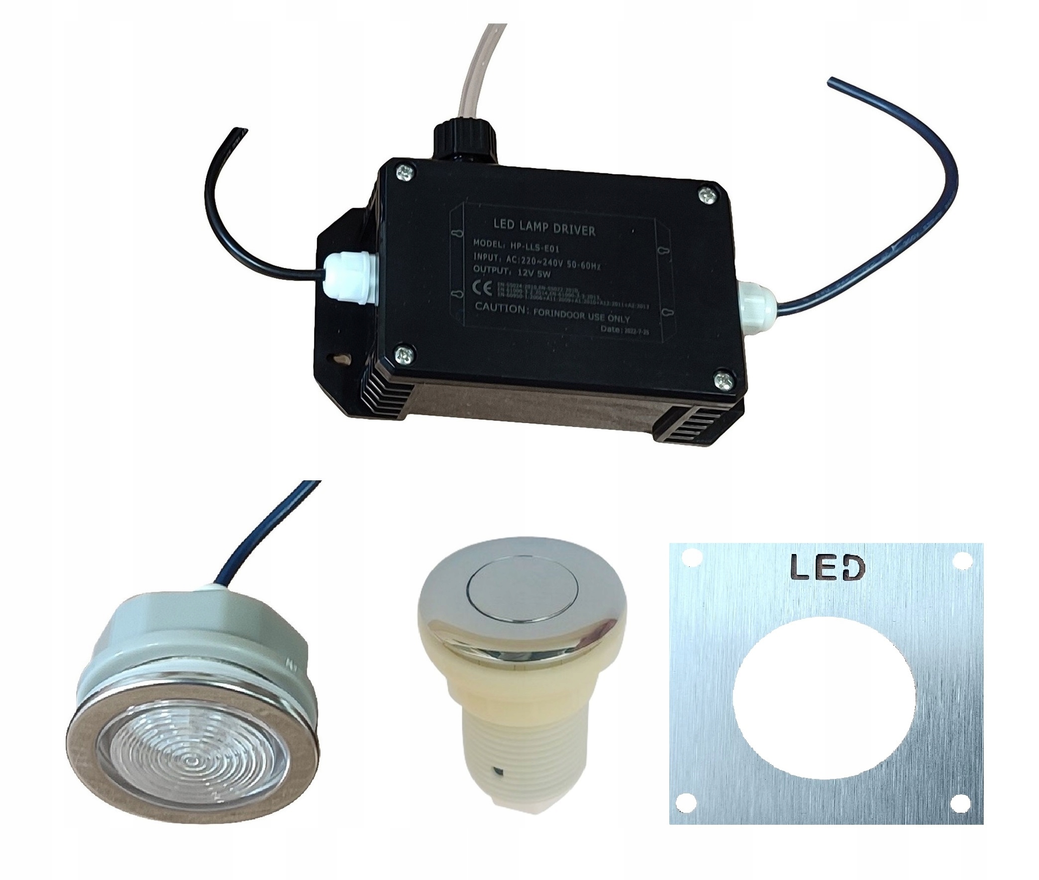 Led ovládač, podmorské osvetlenie, viacfarebný pre kúpeľnú vaňu Balia