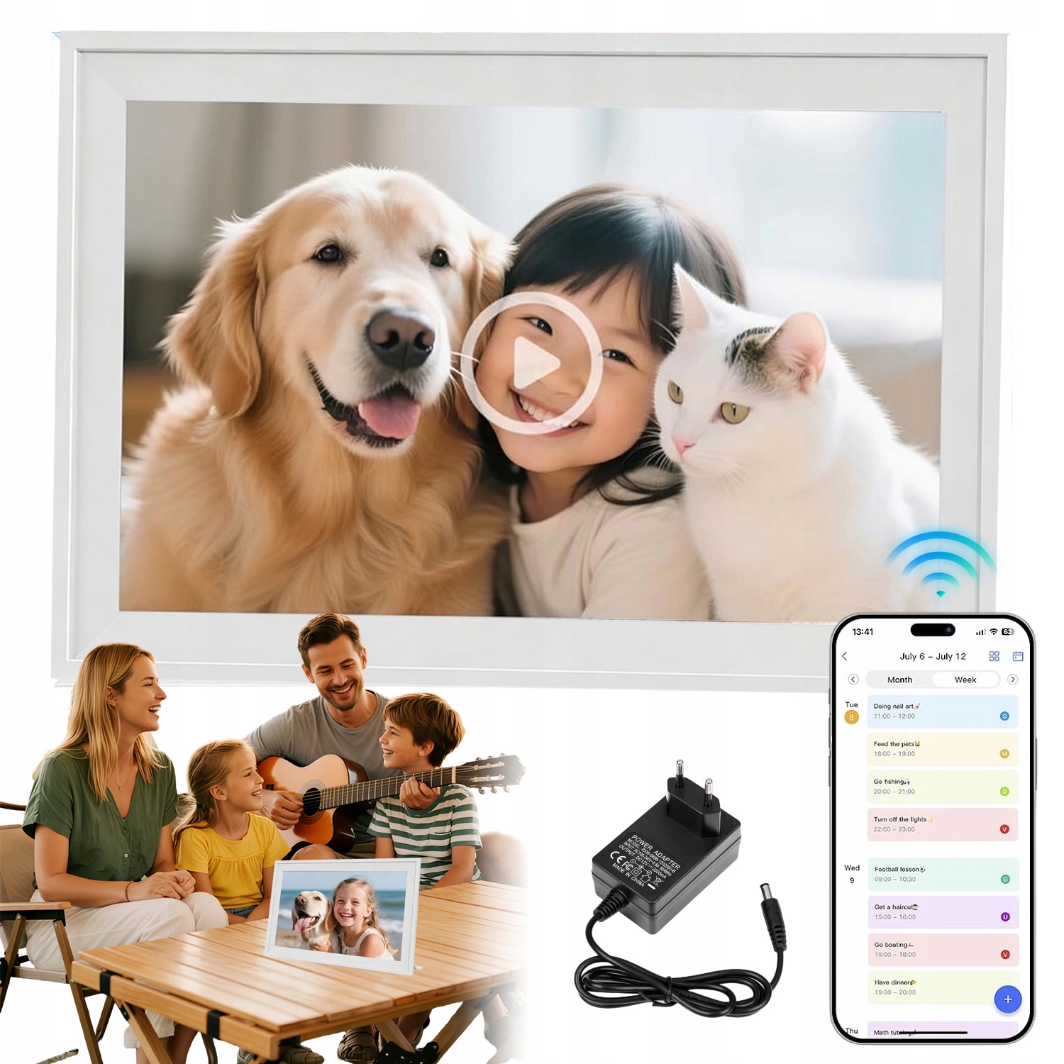 Univ. Rámeček 15,6" Ips Fhd 32 Gb Ovládání Chytrým Telefonem, Bílá Barva Jako Dárek