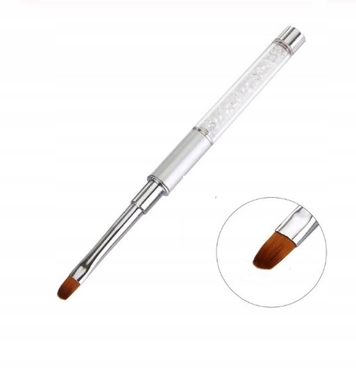 

Pędzelek do żelu okrągły z kryształkami #4