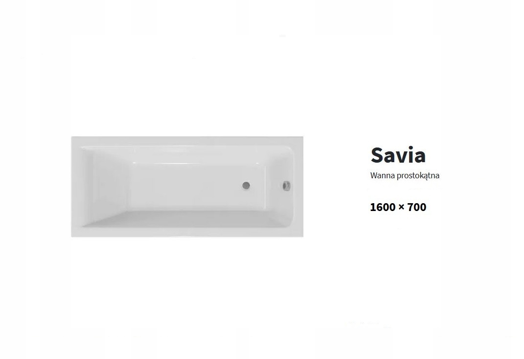 EXCELLENT SAVIA wanna akrylowa z nogami 160x70cm EAN (GTIN) 5907602807646