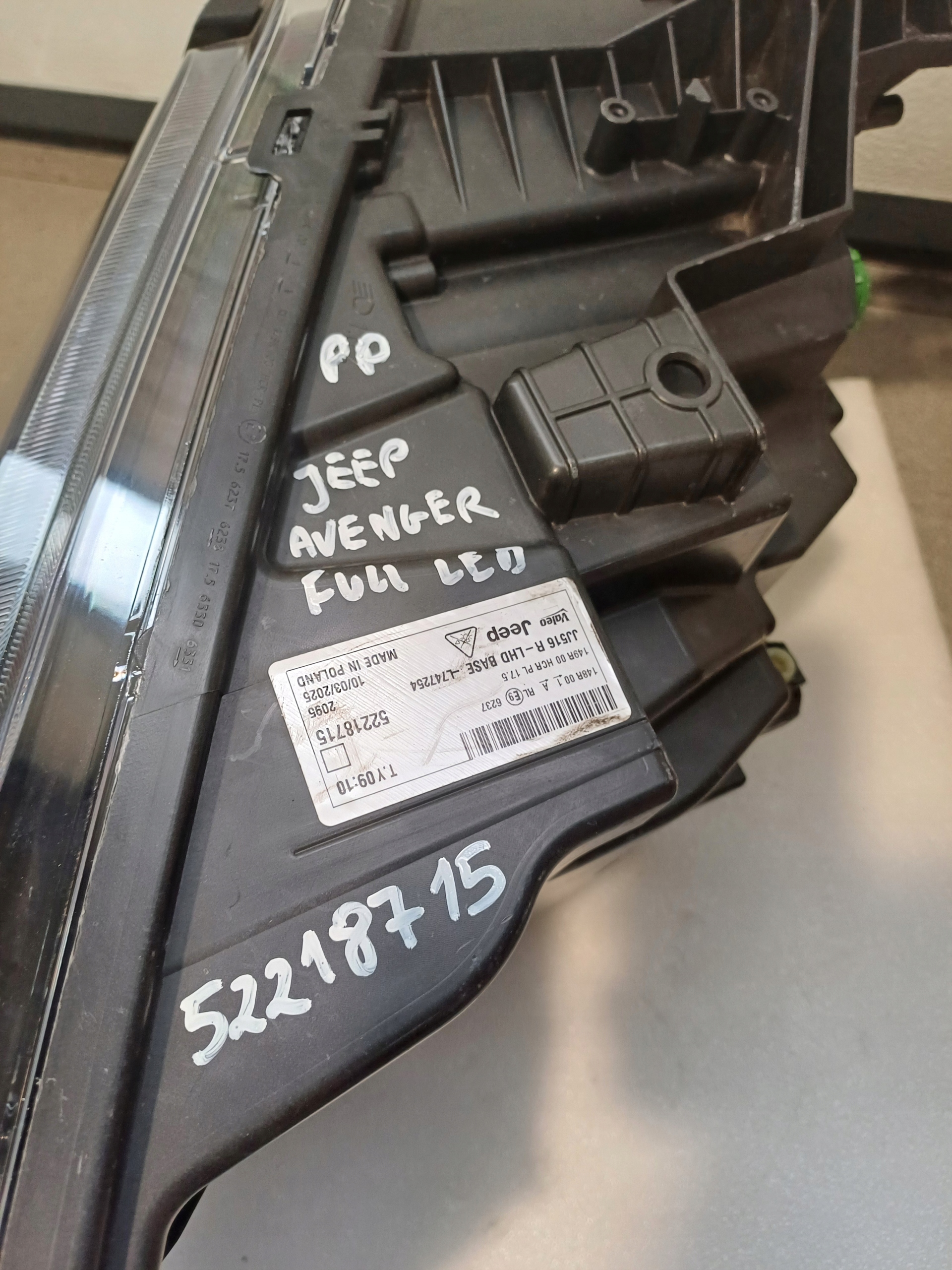 light right front front JEEP AVENGER FULL LED 52218715