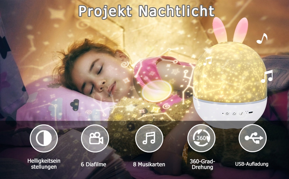 Uraqt Lampka Nocna LED Projektor Gwiazd Kosmos — miniatura 9