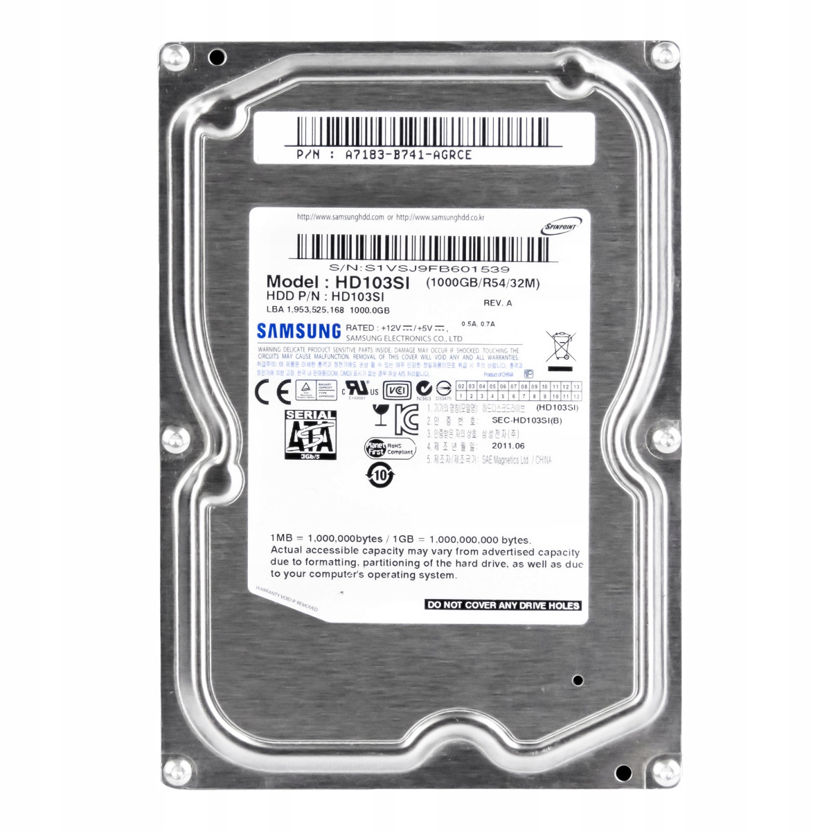 Samsung SpinPoint F2EG 1TB 5.4k 32MB Sata II 3.5'' HD103SI