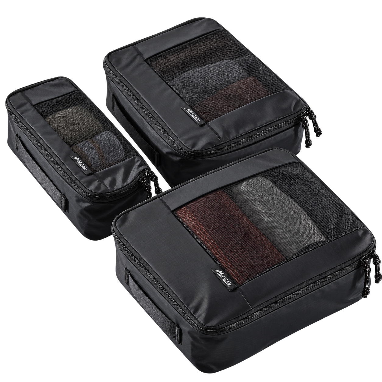 Matador Packing Cube 3-Pack V2 Zestaw Organizerów Podróżnych 3 szt. Czarny